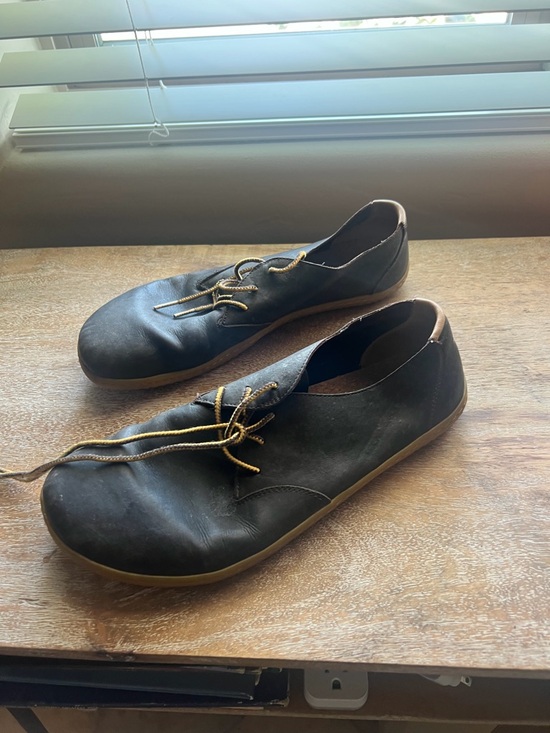 Vivo Barefoot Black Leather Chukka Boots with Tan Laces main image 5